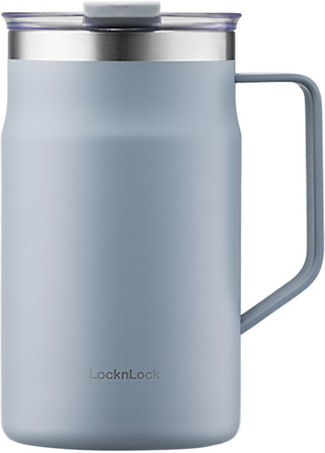 LocknLock 樂扣樂扣 都會馬克咖啡杯 600ml, 蔚藍色, 1個