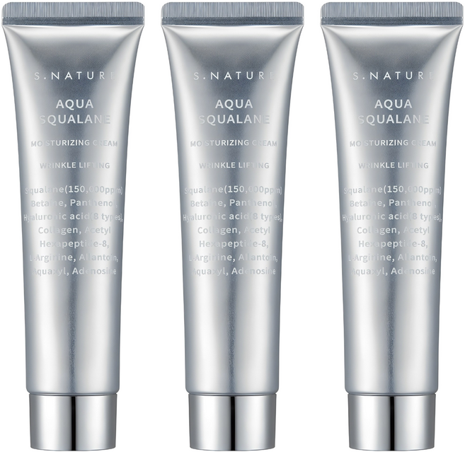 에스네이처 아쿠아 스쿠알란 수분크림, 80ml, 3개