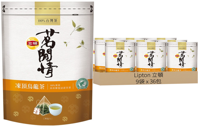 Lipton 立頓 茗閒情 凍頂烏龍茶, 2.8g, 36包, 9袋