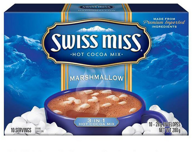 SWISS MISS 牛奶可可粉 棉花糖, 28g, 10包, 1盒