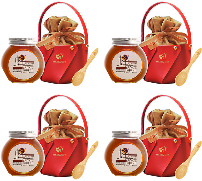 Mr.HONEY 蜂蜜先生 蜂蜜提籃組 龍眼蜜, 240g, 4組