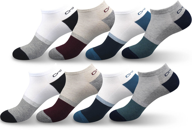 크로커다일 남성용 센서블 스니커즈 양말 8족 세트 CD225