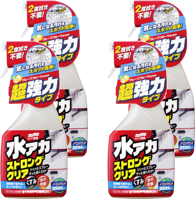 SOFT99 水垢清潔劑 強效型, 500ml, 4瓶