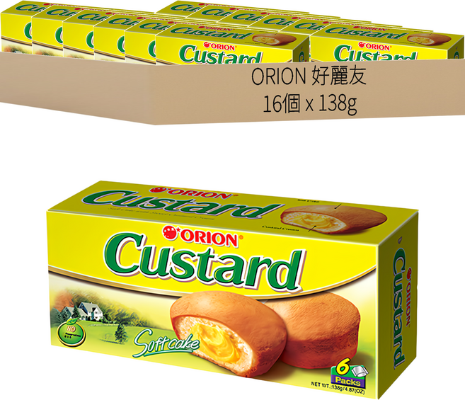 ORION 好麗友 蛋黃派, 138g, 16盒
