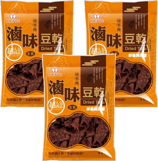 Chiao-E 巧益 頭等艙 全素滷味豆乾, 300g, 3包