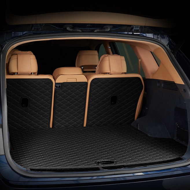 메이튼 차량 순정형 제뉴인 더블 퀼팅 트렁크매트 분리형, 현대 싼타페 MX5 (25년8월~) 7인승, 블랙