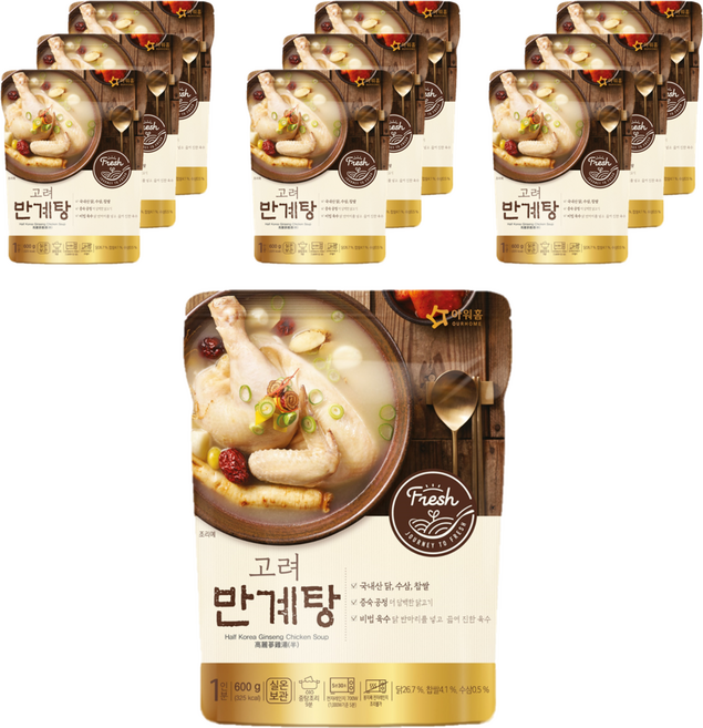 아워홈 고려 반계탕, 600g, 10개