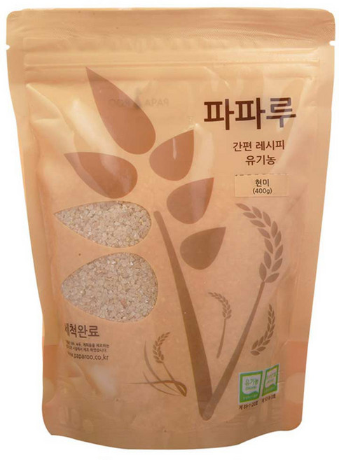 파파루 간편레시피 유기농 쌀가루 현미 중간입자 이유식 중기, 400g, 1개