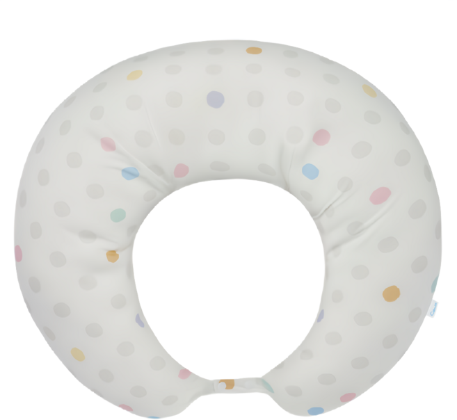 Combi 康貝 多功能水洗棉月亮枕, 珍珠白, 1個