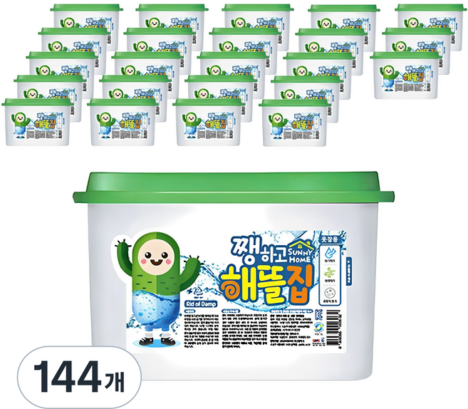 쨍하고해뜰집 옷장용 볼타입 제습제 본품, 260g, 144개
