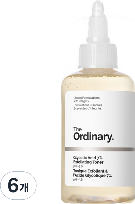 디오디너리 글리코릭 애시드 7% 엑스폴리에이팅 토너, 100ml, 6개