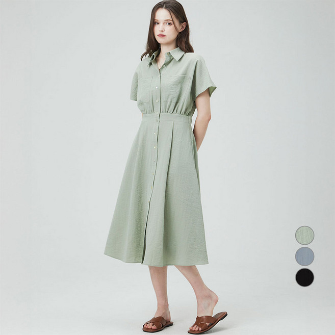 ELLEPARIS 여성용 돌먼슬리브 원피스