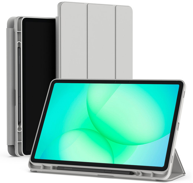 신지모루 스마트커버 펜슬 수납 태블릿 케이스, 웜 그레이, 1개