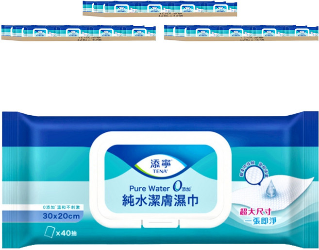 TENA 添寧 純水潔膚濕巾, 1入, 36包