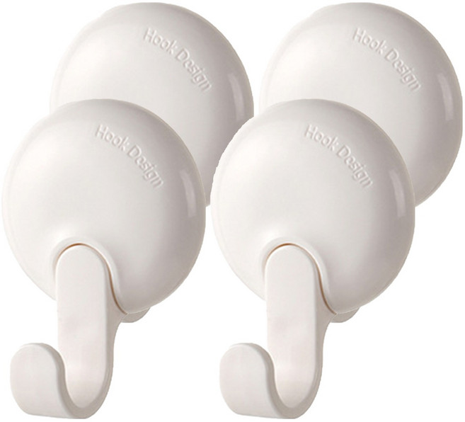 코지웰 무타공 다용도 고리, 화이트, 4개