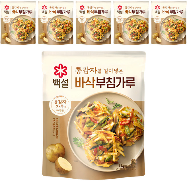 백설 바삭 부침가루, 1kg, 6개