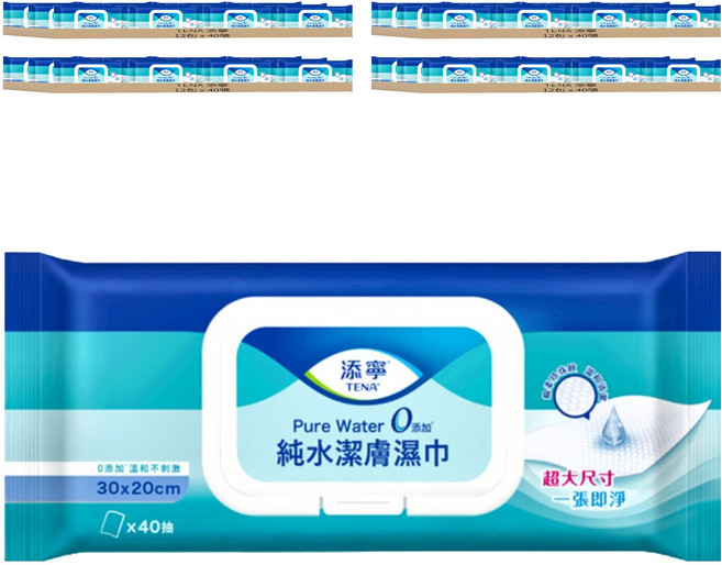 TENA 添寧 純水潔膚濕巾, 1入, 48包