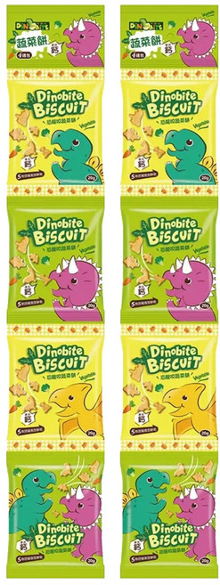 DiNOBiTE 恐龍咬 蔬菜餅 4連包, 80g, 2組