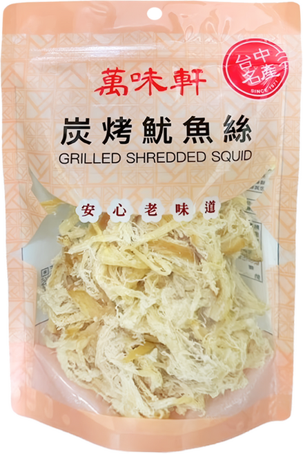 萬味軒 炭烤魷魚絲, 150g, 1包