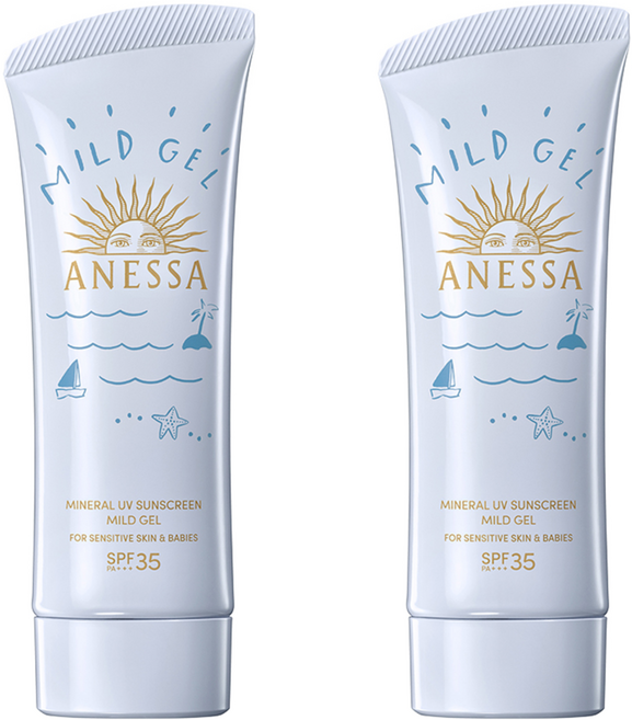 ANESSA 安耐曬 保濕溫和防曬凝膠 SPF35 PA+++, 90g, 2條