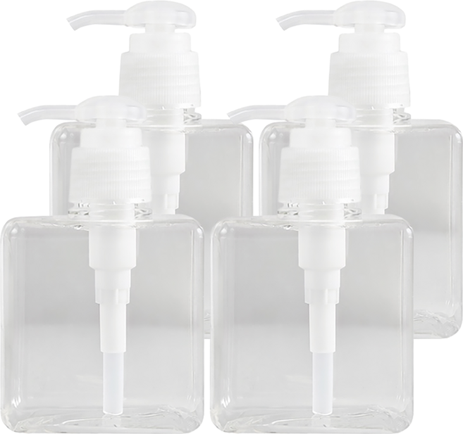 小麥購物 壓取式分裝瓶 Y514 250ml, 4件, 透明