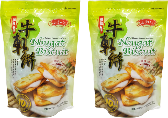 三叔公 牛軋餅 原味, 140g, 2包