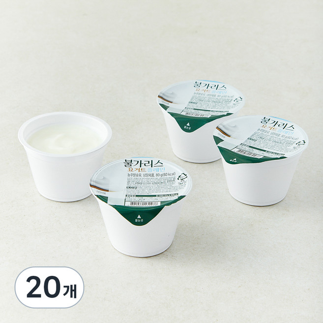 불가리스 플레인 요거트, 80g, 20개