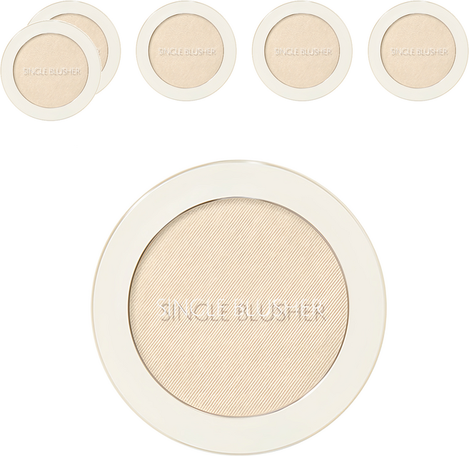 샘물 싱글 블러셔 5g, GD01 골드볼륨라이트, 6개