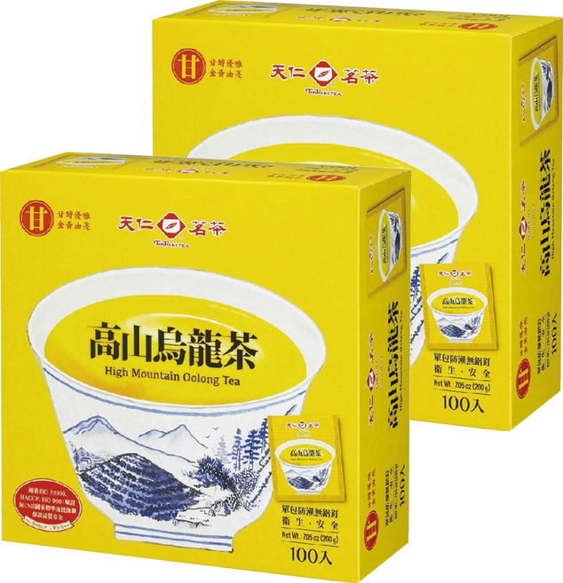 天仁茗茶 高山烏龍茶, 2g, 100包, 2盒