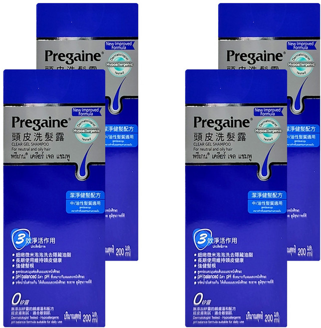 落建 頭皮洗髮露 潔淨健髮配方 中/油性髮質適用, 200ml, 4瓶