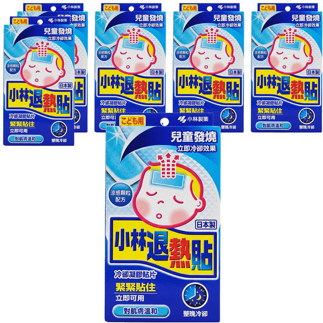 KOBAYASHI 小林製藥 退熱貼 未滅菌 兒童用, 6入, 6盒
