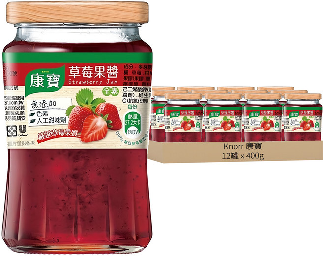 Knorr 康寶 草莓果醬, 400g, 12罐