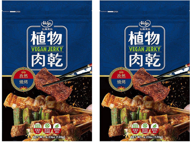 Hoya 弘陽食品 植物肉乾 孜然燒烤, 120g, 2包