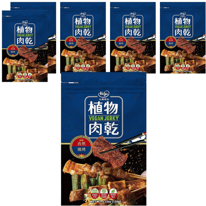 Hoya 弘陽食品 植物肉乾 孜然燒烤, 120g, 6包