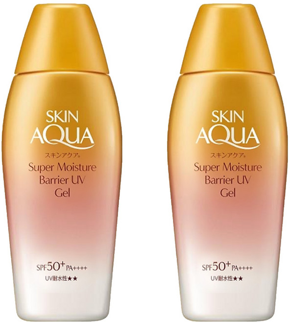 SKIN AQUA 水潤肌 超保濕極效防禦防曬露 SPF50+ PA++++ 持久防曬 清爽不黏膩, 100g, 2瓶