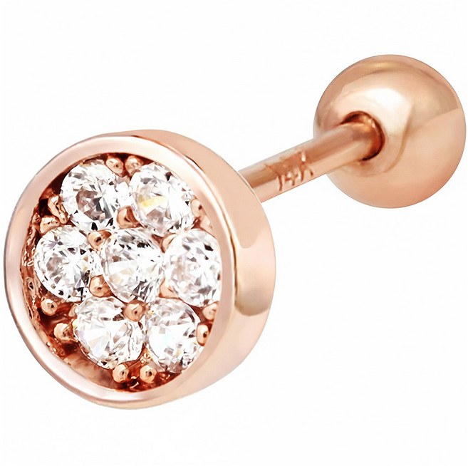 MINIART 14K金針克里夫穿式耳環