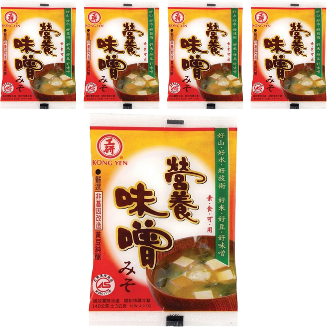 KONG YEN 工研 營養味噌, 140g, 5包