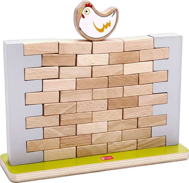 Classic WORLD 客來喜 德國客來喜經典木玩 木製母雞疊疊樂, 1組
