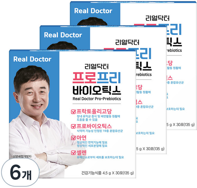 리얼닥터 프로프리 바이오틱스, 135g, 6개