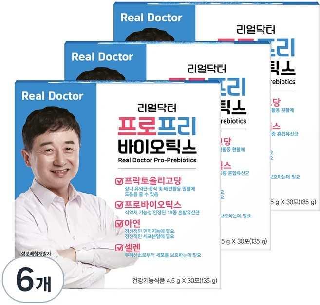리얼닥터 프로프리 바이오틱스, 135g, 6개 - 쿠팡