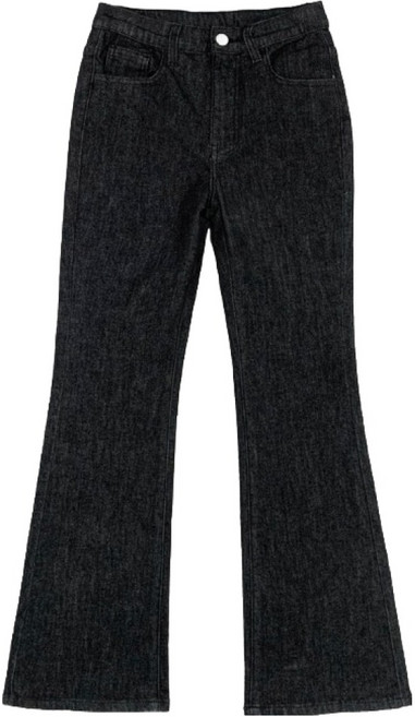 플랜데이 여성용 숏/롱 기장 치키 속밴딩 워싱 세미부츠컷 데님팬츠