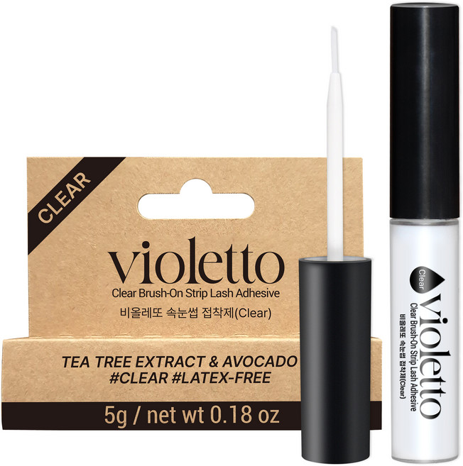 비올레또 티트리 아보카도 속눈썹 접착제 5g, 1개, 클리어