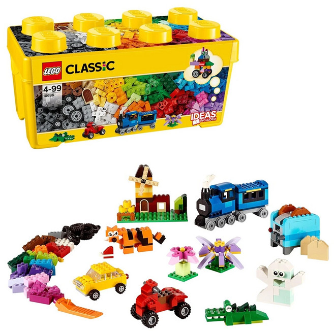 LEGO 10696 Classic 中型創意拼砌盒桶 1盒, 多色