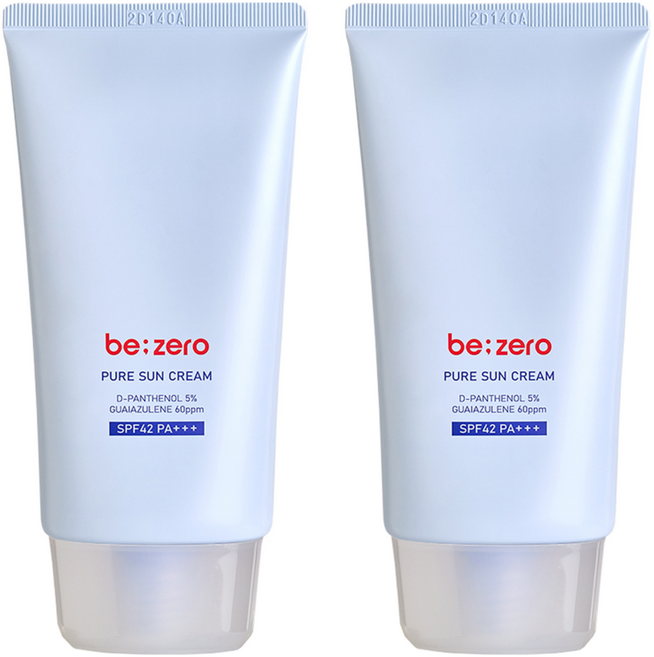 더마팩토리 비제로 퓨어 선크림 SPF42 PA+++, 80g, 2개