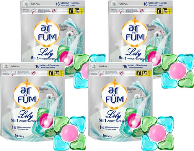 아로퓸 프리미엄 퍼퓸 화이트릴리 캡슐세제, 30개입, 4개