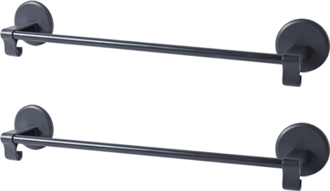 다용도 수건걸이, 블랙, 2개