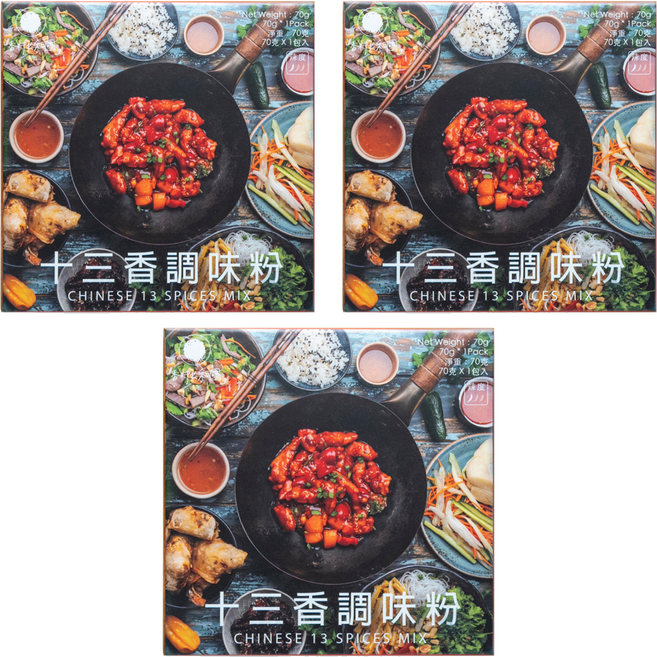 香料共和國 十三香調味粉, 70g, 3盒
