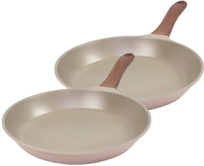 키친아트 본 우드 파스텔핑크 다이아 프라이팬, 26cm, 2개