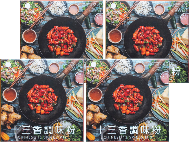 香料共和國 十三香調味粉, 70g, 4盒