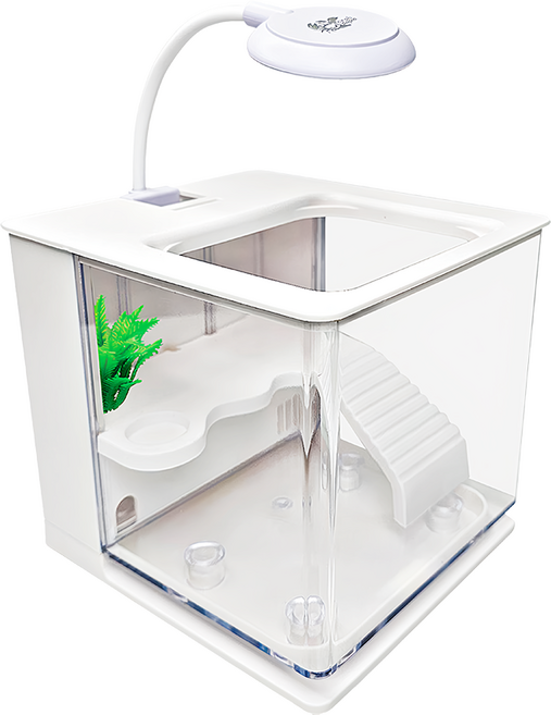 crab aqua 小螃蟹 懶人烏龜缸, 白色, 1個